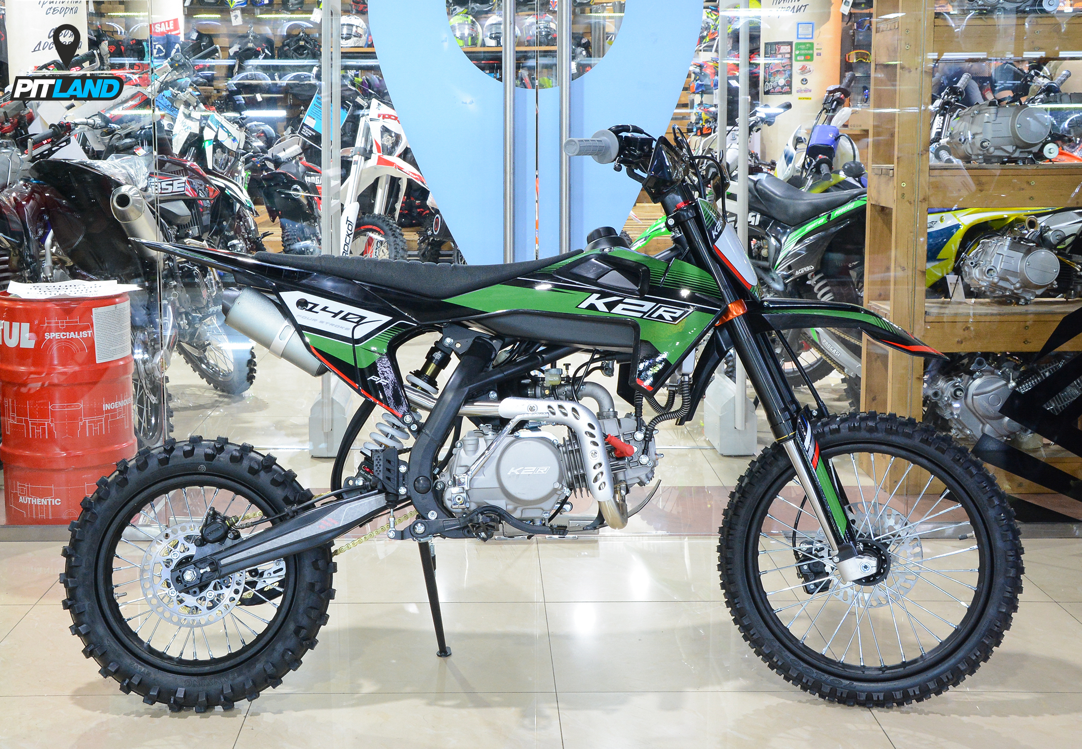 Питбайк K2R PF 140, Green/Black, 2023
