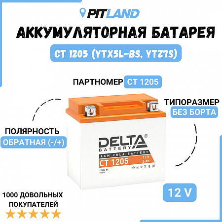 Аккумуляторная батарея Delta 1205 Аккумуляторная батарея Delta 1205