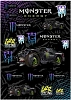 Наклейки Monster Energy purp A3 винил #4
